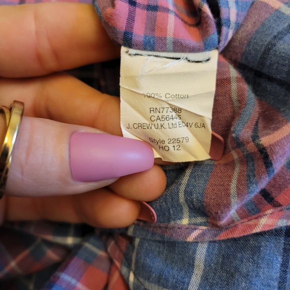 J crew black label plaid button shirt slim fit XL - Picture 6 of 6